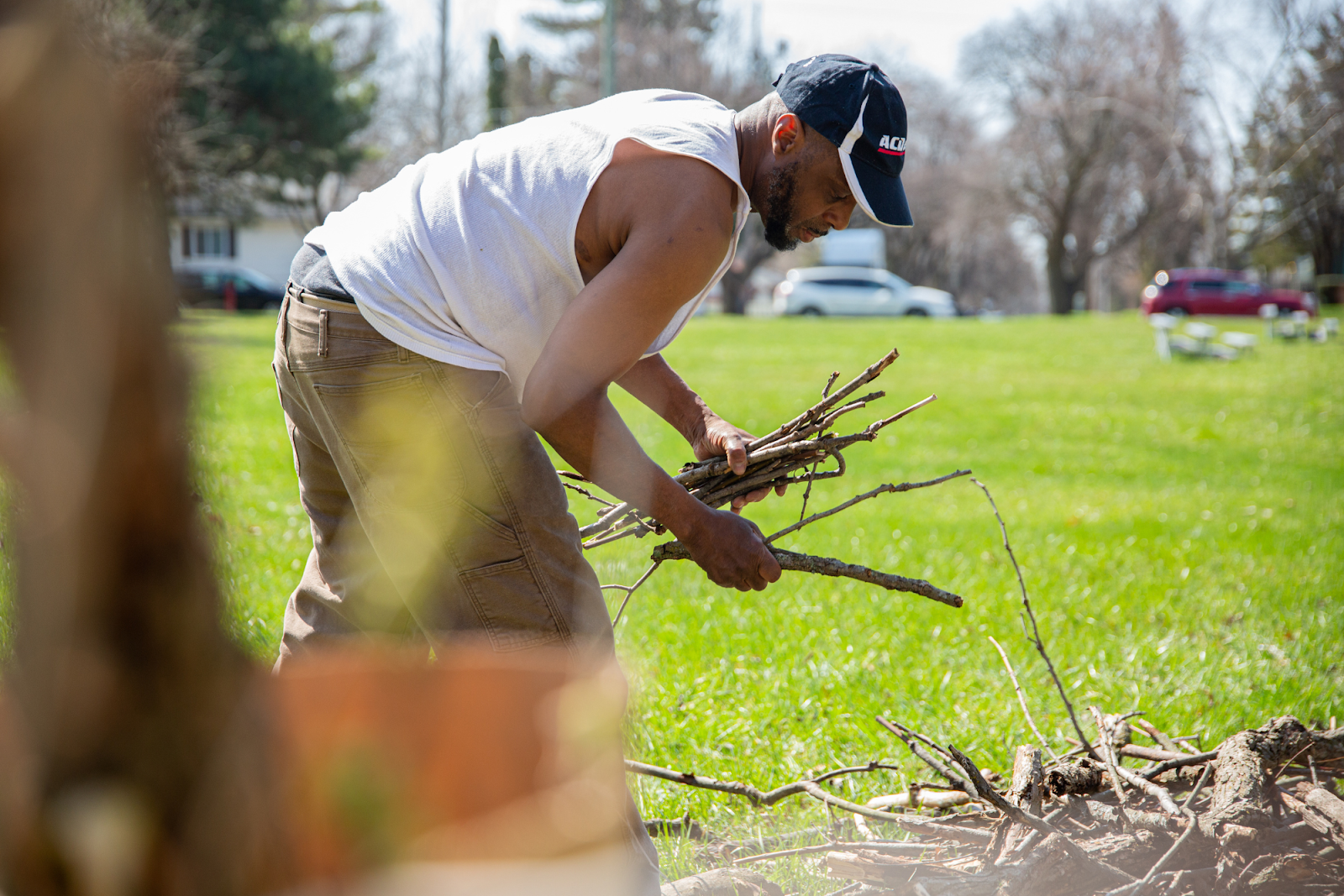 Flint residents engage in a community cleanup day to combat blight.