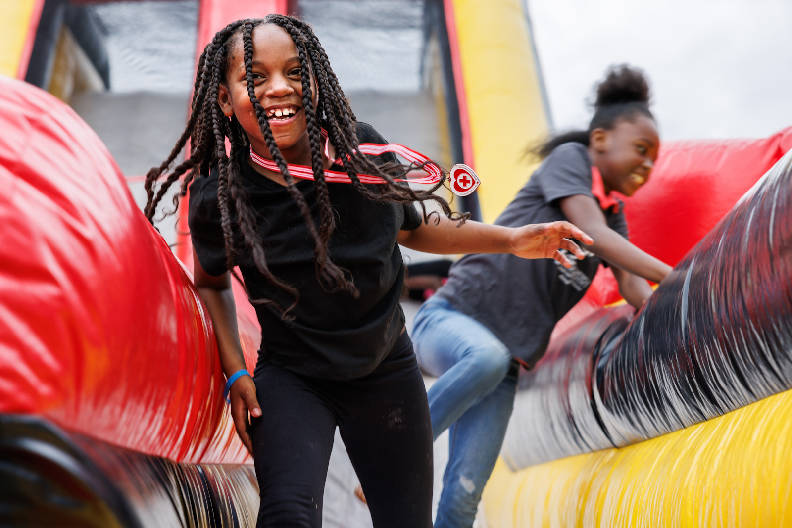 Kids enjoy themselves at a Juneteenth celebration.