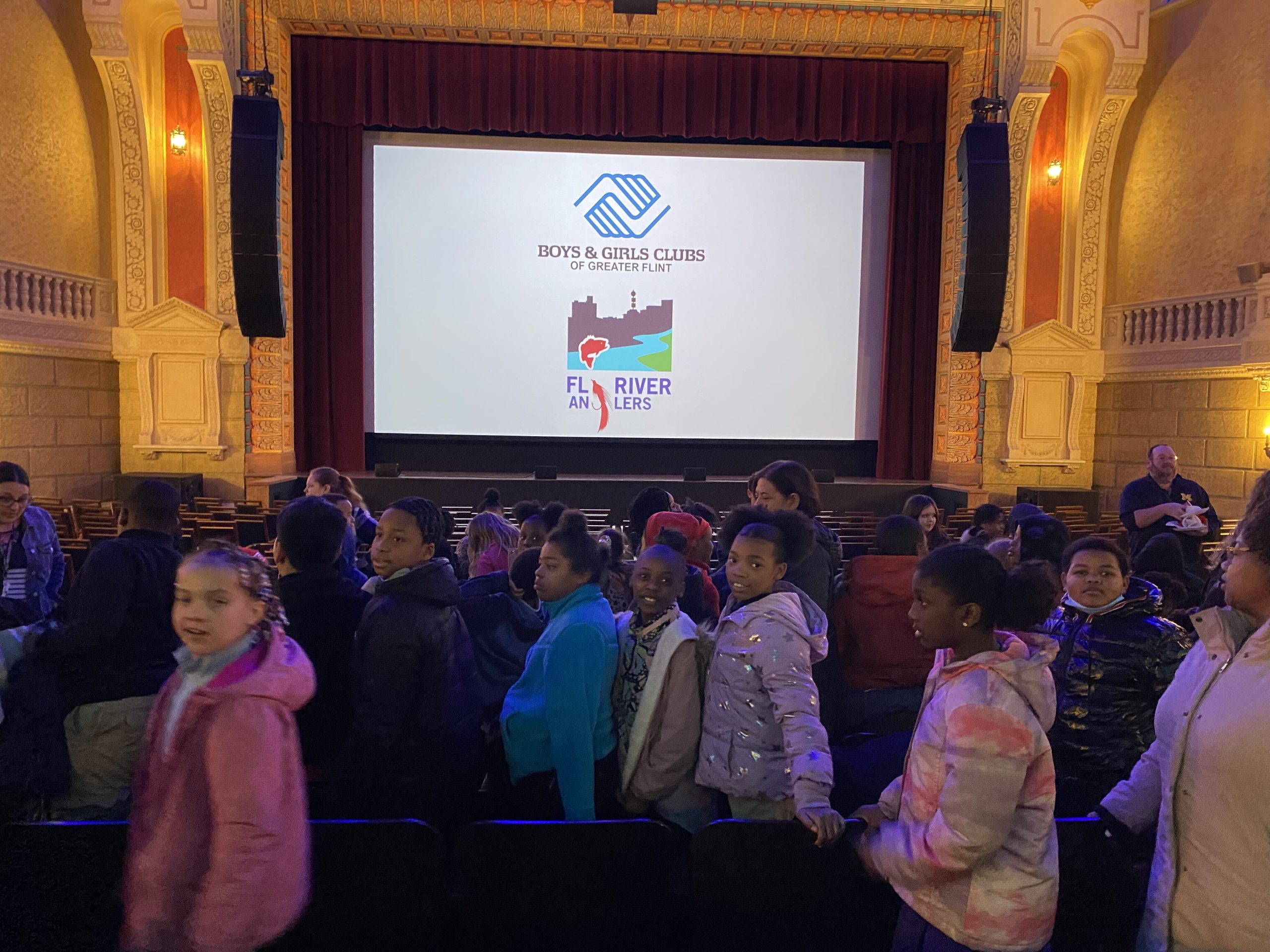 Students enjoy their time at a previous Fly Fishing Film Tour event.