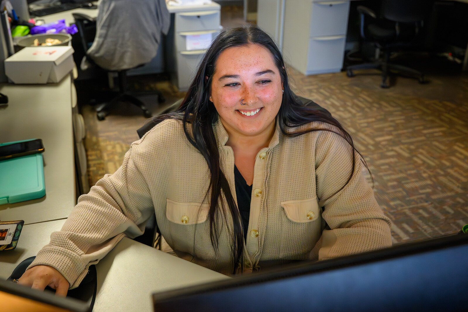 Washtenaw County residents can call 734-544-3050 to access Washtenaw County Community Mental Health's crisis services. Pictured, crisis team member Paige Marchese.