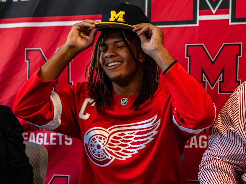 Last month, Flint native Trey McKenney announced his commitment to the University of Michigan at the Gloria Coles Flint Public Library with family and friends in attendance.Â