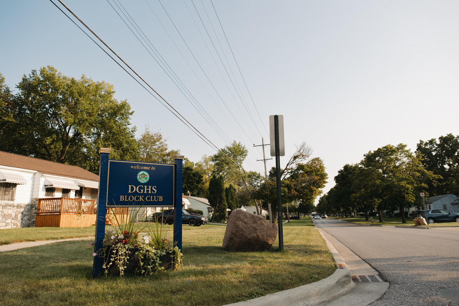 DGHS Block Club sign, pictured Sept. 15, 2024. (Anthony Summers | Flintside.com)