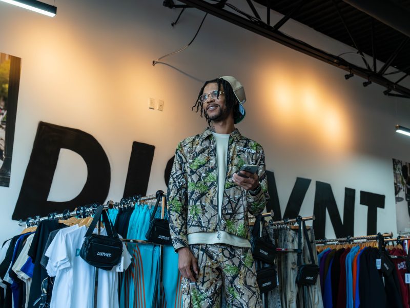 Jock Giles, owner of the local clothing brand DISTVNT, held the grand opening of his new storefront on Saturday, September 7, 2024.