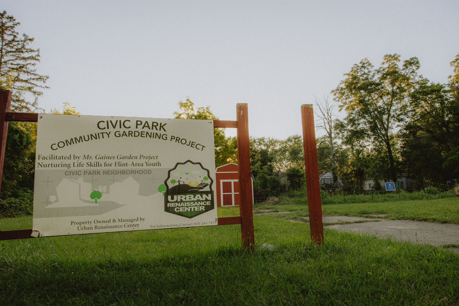 Pictured on Aug. 12, 2024, the Civic Park Community Gardening Project gives neighborhood residents access to fresh produce. (Anthony Summers | Flintside.com)