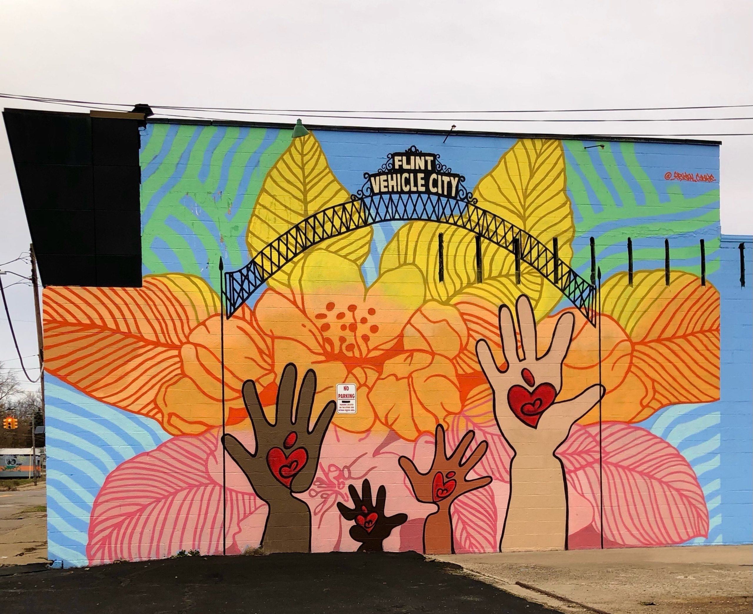Krystal Cooke's Rx Kids mural on the east side of Flint.
