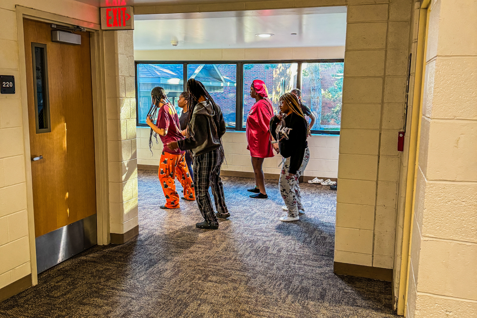 GEAR UP students enjoy NMU's resi-life dorms with TikTok dance challenges and other activities on June 26, 2024. (Xzavier Simon | Flintside.com)