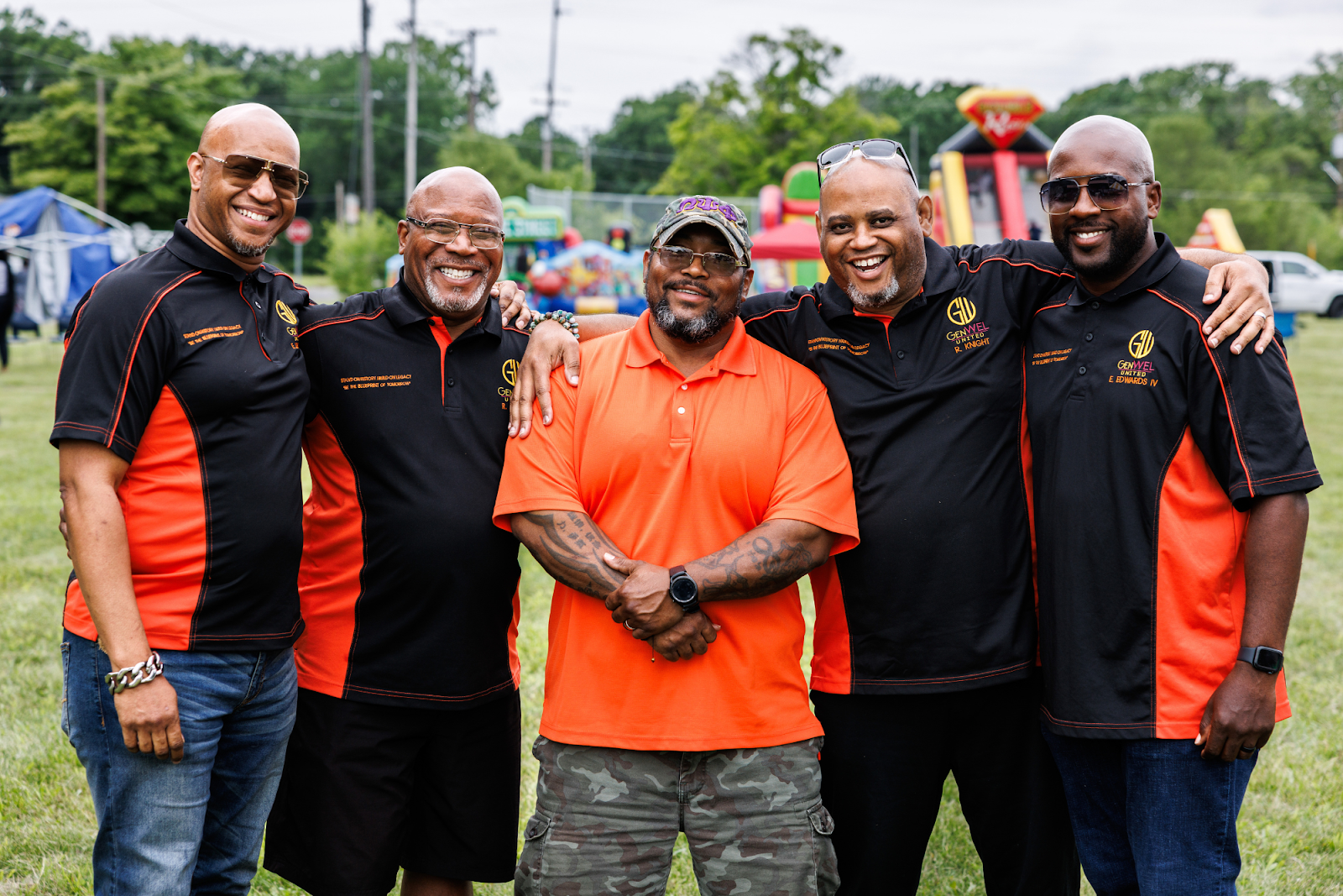 The non-profit GenWEL United Flint members pose at the Juneteenth kickoff celebration on June 8, 2024.