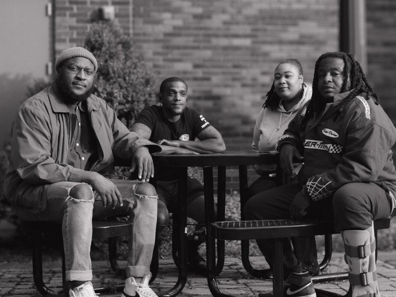 Pictured from left to right on April 22, 2024: Feimstro, Figga Da Kid, Tay Boogie, and Jeff Skigh feel no pressure or fear, only the expectation that Flint Under the Stars will be a marquee show for the city.