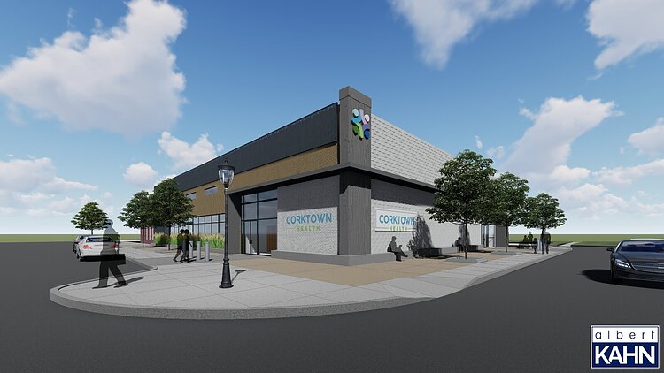 Rendering of Corktown Health Hazel Park clinic.