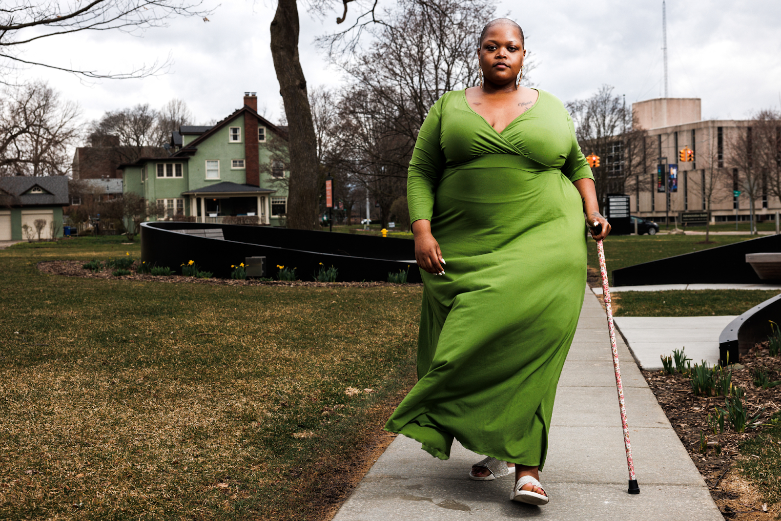 “[My mom said] ‘You know life’s not promised to none of us. So, don’t think you’re special because the doctors is telling you when your time may be coming. You’re not dead yet,’" recalls AshleyCae on March 26, 2024. (Bryce Mata | Flintside.com)