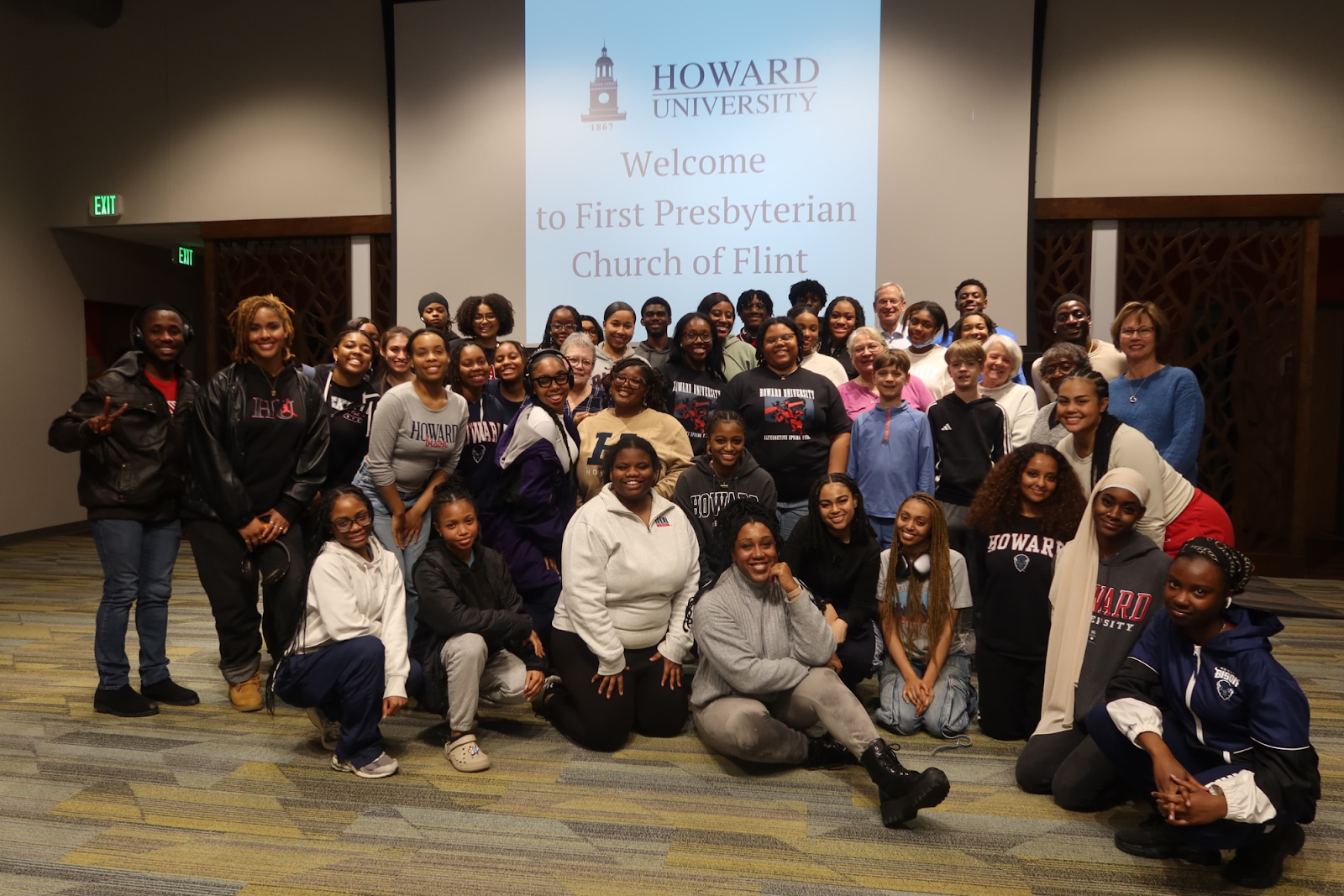 Pictured are Howard students and First Presbyterian Church of Flint staff. (Courtesy photo | Jada Lewis of Howard University)