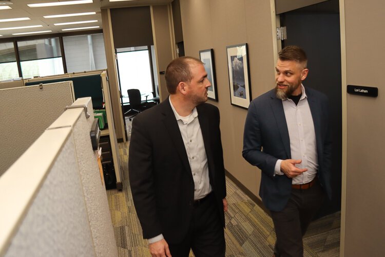 Joshua Spencer, strategic impact director for Kent County, and Ryan Kilpatrick, executive director of Housing Next.