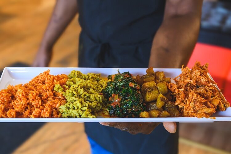 Tatse, a restaurant near the Michigan Capitol that serves Lansing's only Nigerian cuisine.