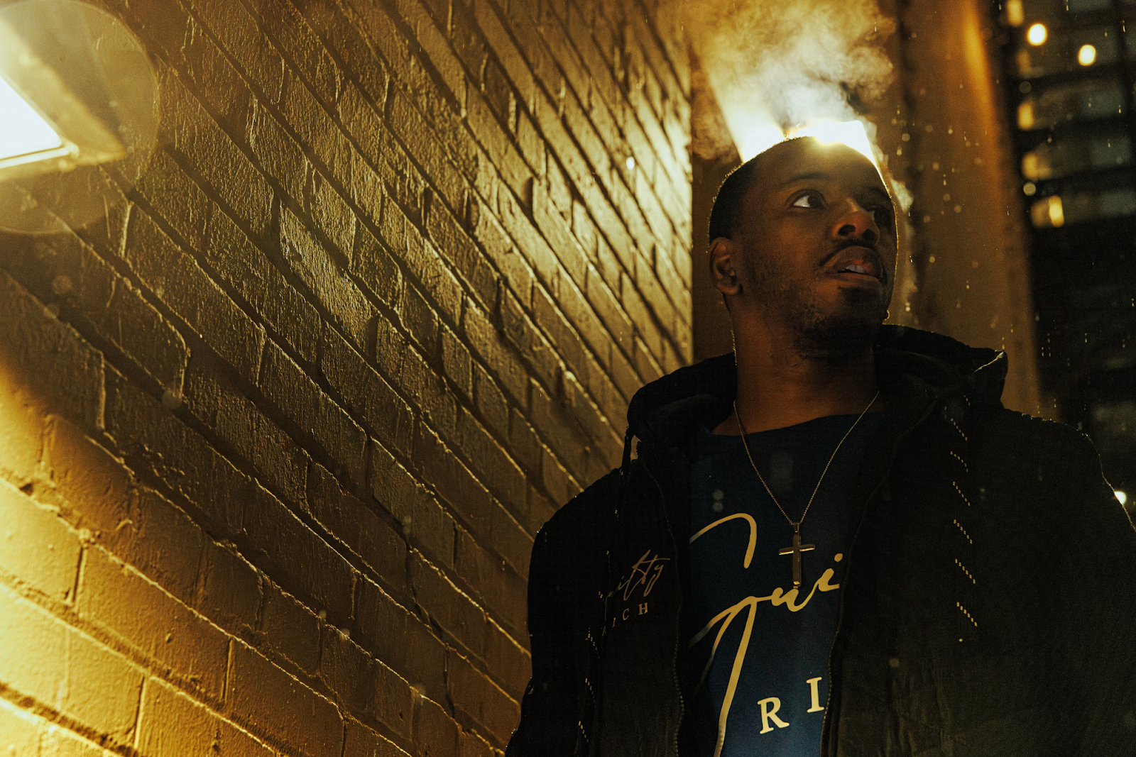 Pictured in downtown Flint on Jan. 30, 2024, through FliStarMedia, Flint native Brandon Houston dawned the moniker "your favorite actor." (Bryce Mata | Flintside.com)