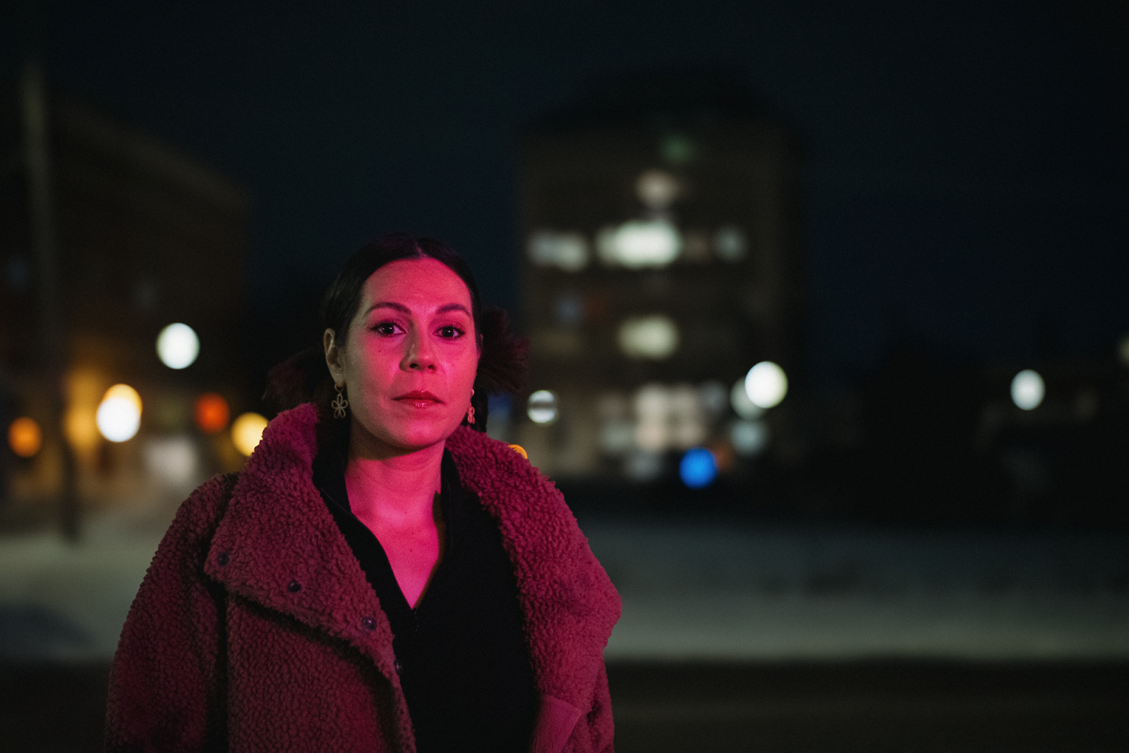 “I want the show to be inclusive. I don’t want it to be a pretentious thing. Why are we here if we can’t connect to our human experience as people on this Earth?” explains Kaufmann on Jan. 18, 2024. (Anthony Summers | Flintside.com)