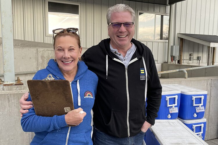 A Meals on Wheels Western Michigan volunteer makes a delivery.
