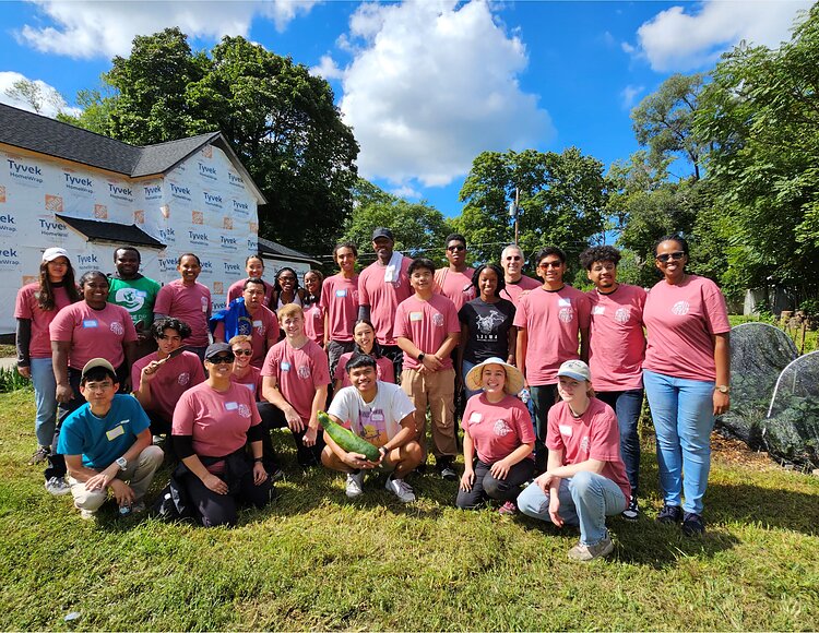 Andrews University students on site with BHCDC.