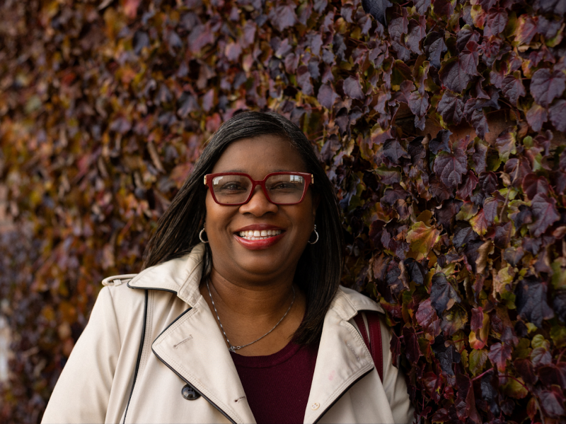 “Sometimes, my story may inspire others. I am not ashamed of my journey; it is my testimony,” says Flint native Michell Thompson, pictured in downtown Flint on Nov. 18, 2023.