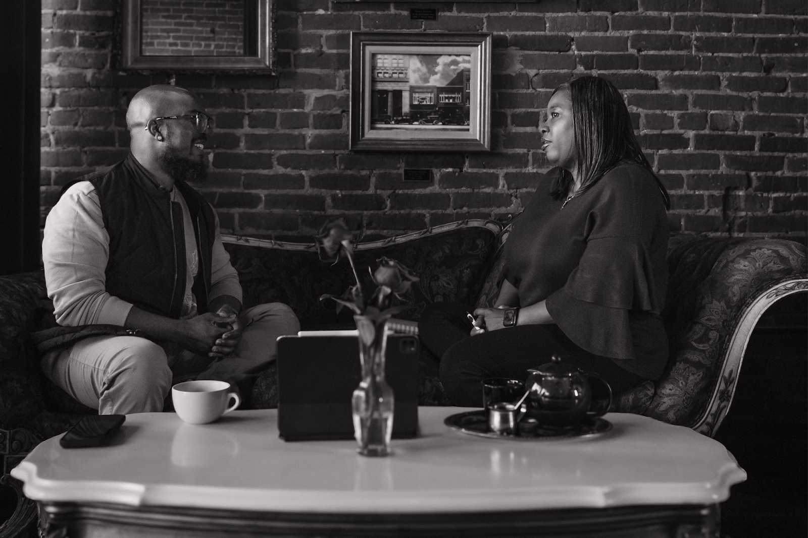 Michell Thompson shares her battle with Multiple Sclerosis and the intricate moments of her life inside Cafe Rhema on Nov. 18, 2023. (Anthony Summers | Flintside.com)