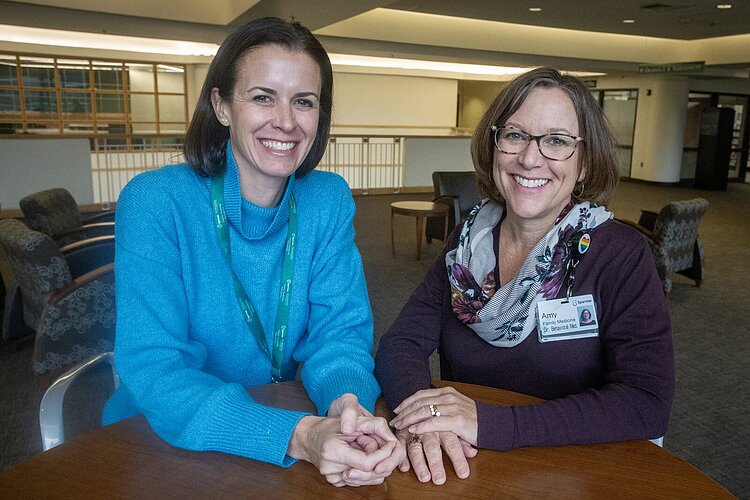 Emalie Karp, Sparrow Health System/MSU Family Medicine Residency behavioral medicine faculty member, and Amy Romain, program director of behavioral medicine, Sparrow Health System/MSU Family Medicine Residency.