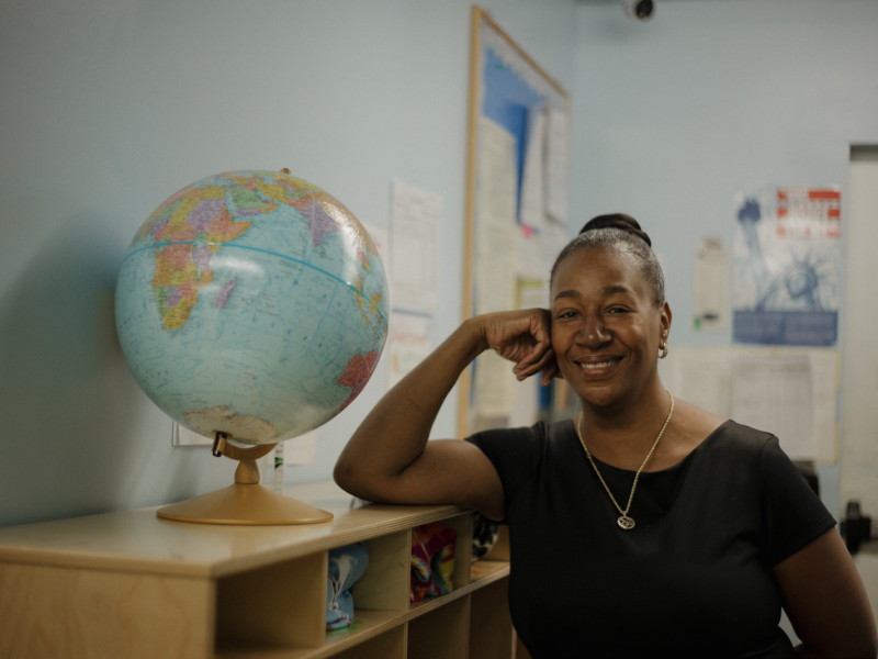 Annette Hughes, Director of Sunny Patch Learning Center, is pictured inside one of the center's buildings on Thursday, Oct. 5, 2023.