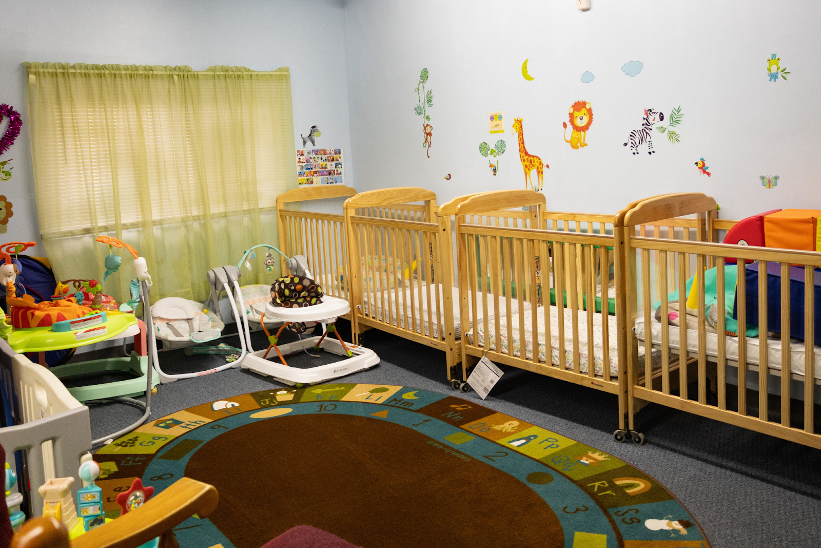One of Sunny Patch Learning Center's childcare rooms pictured on Thursday, Oct. 5, 2023, illustrates their goal of meeting children's needs. (Anthony Summers | Flintside.com)
