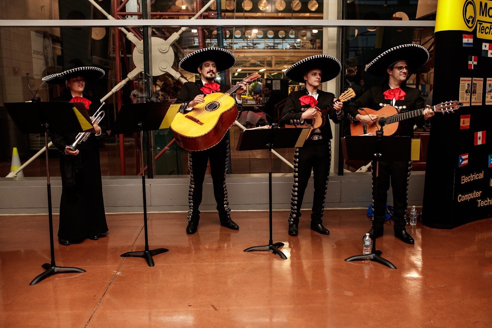 El Ballet Folklórico Estudiantil performs during Mott Community College’s Technology Division’s Hispanic Heritage Month Celebration at the Regional Technology Center in Flint on Thursday, Sept. 28, 2023. (Jenifer Veloso | Flintside.com)
