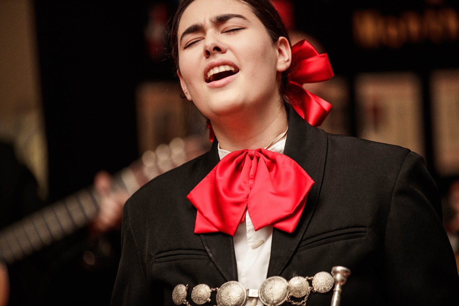 El Ballet Folklórico Estudiantil performs during Mott Community College’s Technology Division’s Hispanic Heritage Month Celebration at the Regional Technology Center in Flint on Thursday, Sept. 28, 2023. (Jenifer Veloso | Flintside.com)