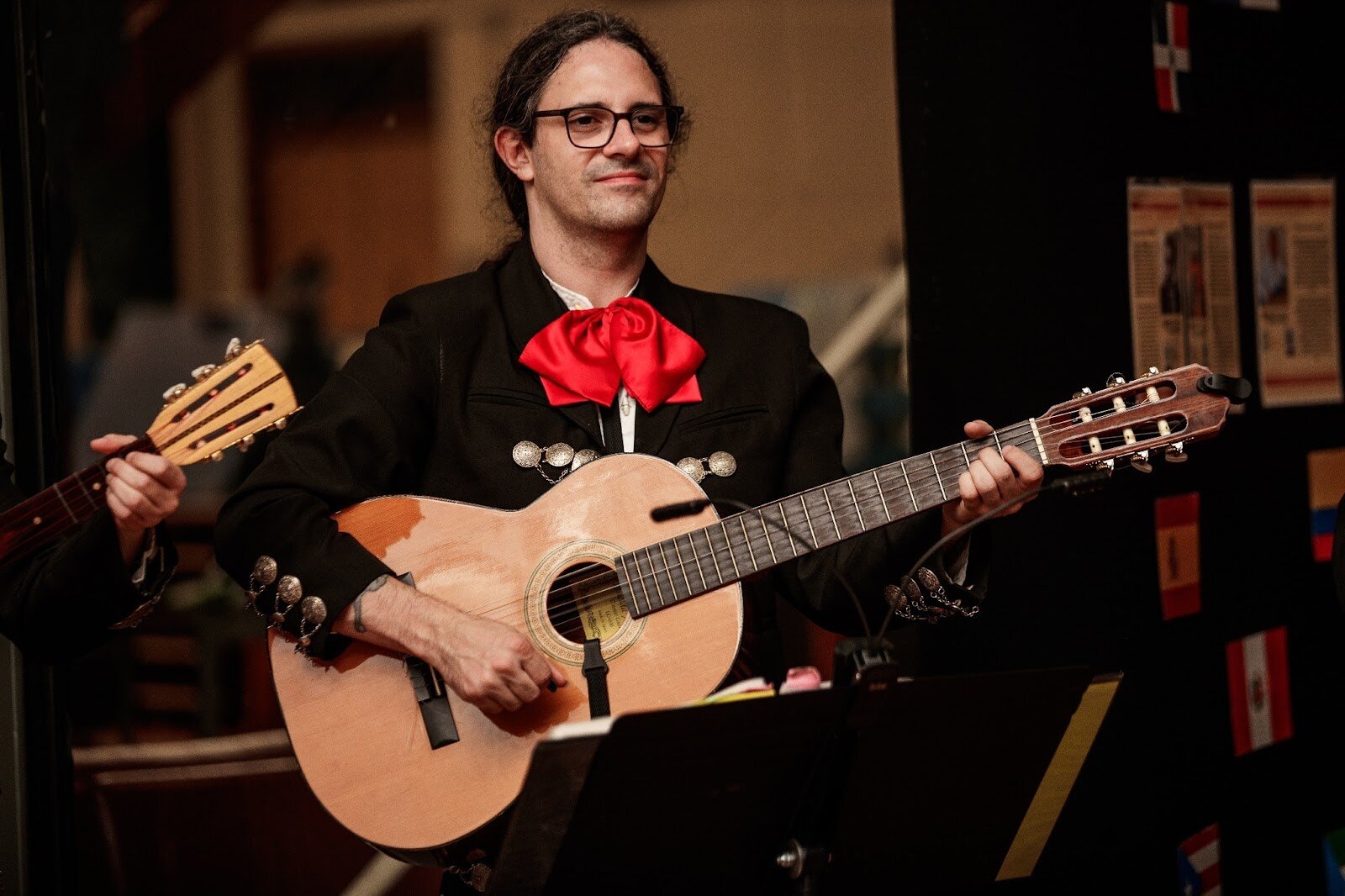 Shea Socrates with El Ballet Folklórico Estudiantil performs during Mott Community College’s Technology Division’s Hispanic Heritage Month Celebration at the Regional Technology Center in Flint on Thursday, Sept. 28, 2023. (Jenifer Veloso | Flintside.com)
