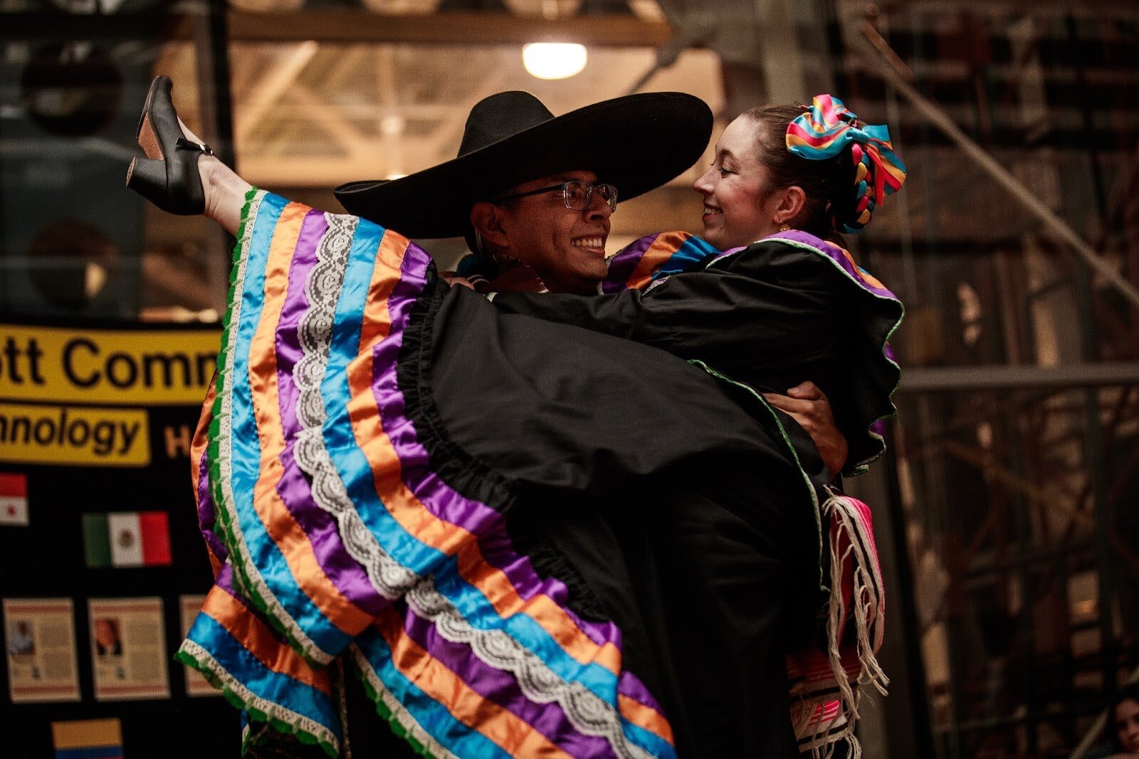 El Ballet Folklórico Estudiantil performs during Mott Community College’s Technology Division’s Hispanic Heritage Month Celebration at the Regional Technology Center in Flint on Thursday, Sept. 28, 2023. (Jenifer Veloso | Flintside.com)
