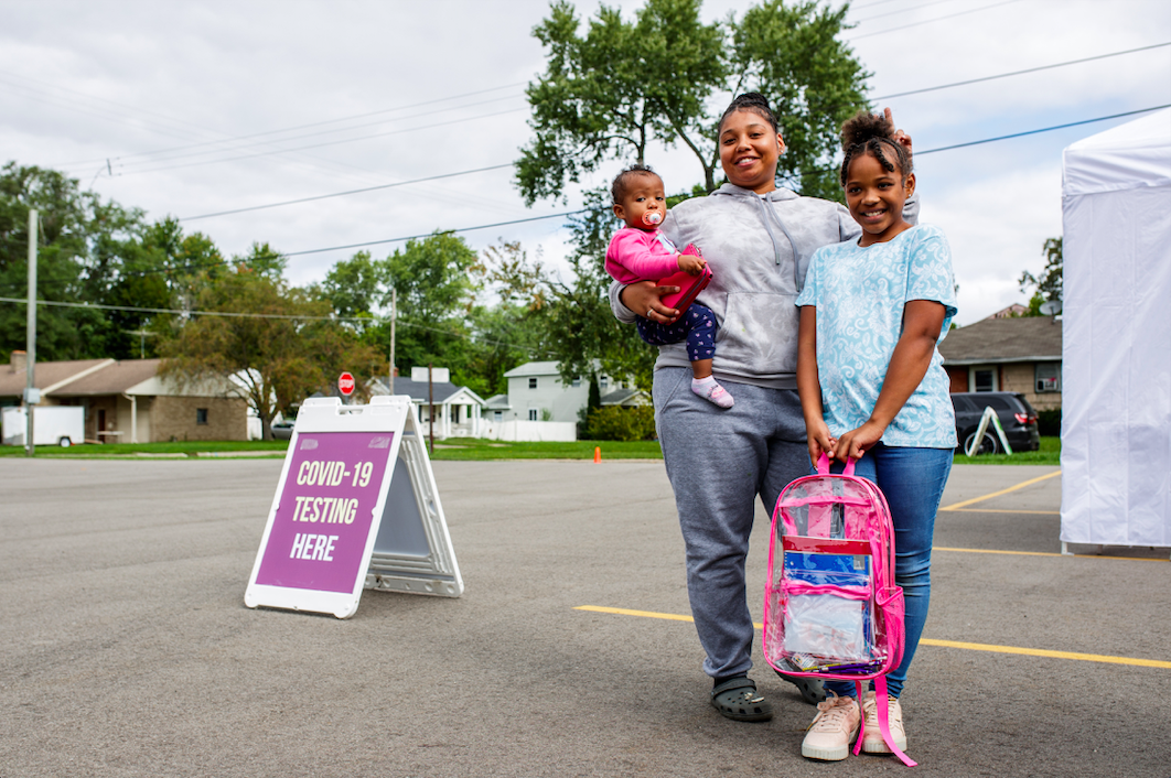 Rhonda Willingham, owner of Sista Girl Greeting Cards, poses for a portrait during the ‘Back to School Rally’ at Bethel United Methodist Church in Flint on Saturday, Sept. 9, 2023. (Jenifer Veloso | Flintside.com)
