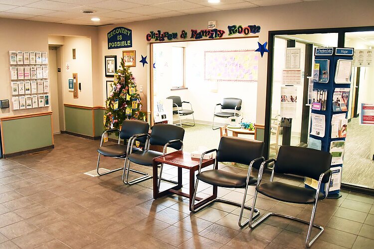 Northern Lakes Community Mental Health Authority lobby at its Grayling location welcomes its rural neighbors.