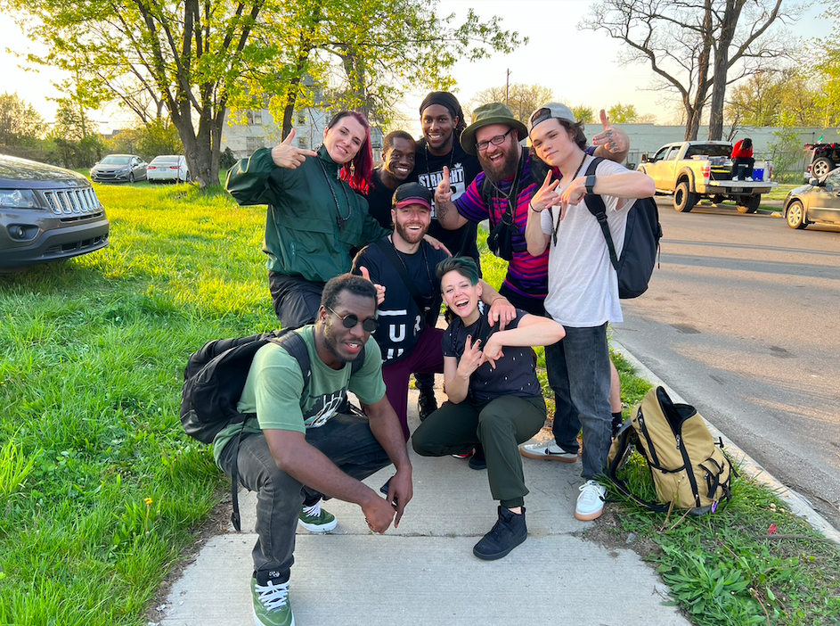 Vertical Ambition Crew (past and present) at Lowriders Crew Battle in Southwest Detroit in May 2023.
