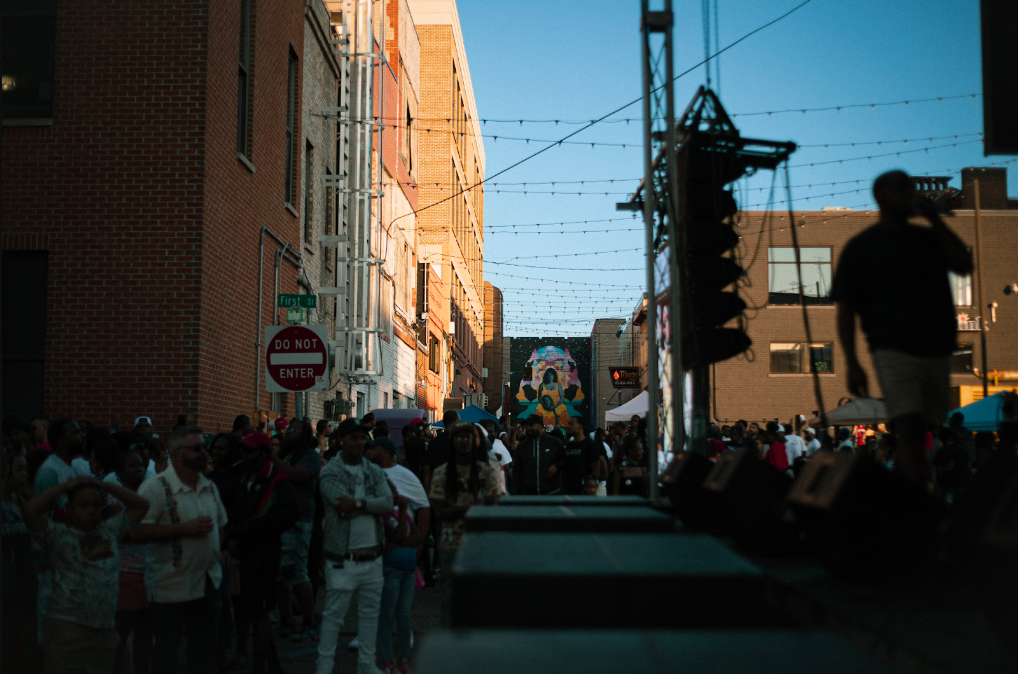 Music artist, business owner, and podcast creator Figga Da Kid performed live for a packed audience on 810 Day in downtown Flint on August 10, 2023. (Anthony Summers | Flintside)