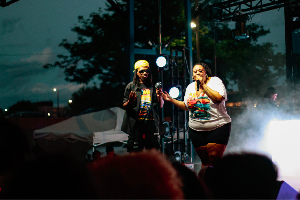 Flint A-list artists King Ca$hes and Tay Boogie rock the crowd at The Antidote Fest 2 on July 29, 2023. (Anthony Summers | Flintside)