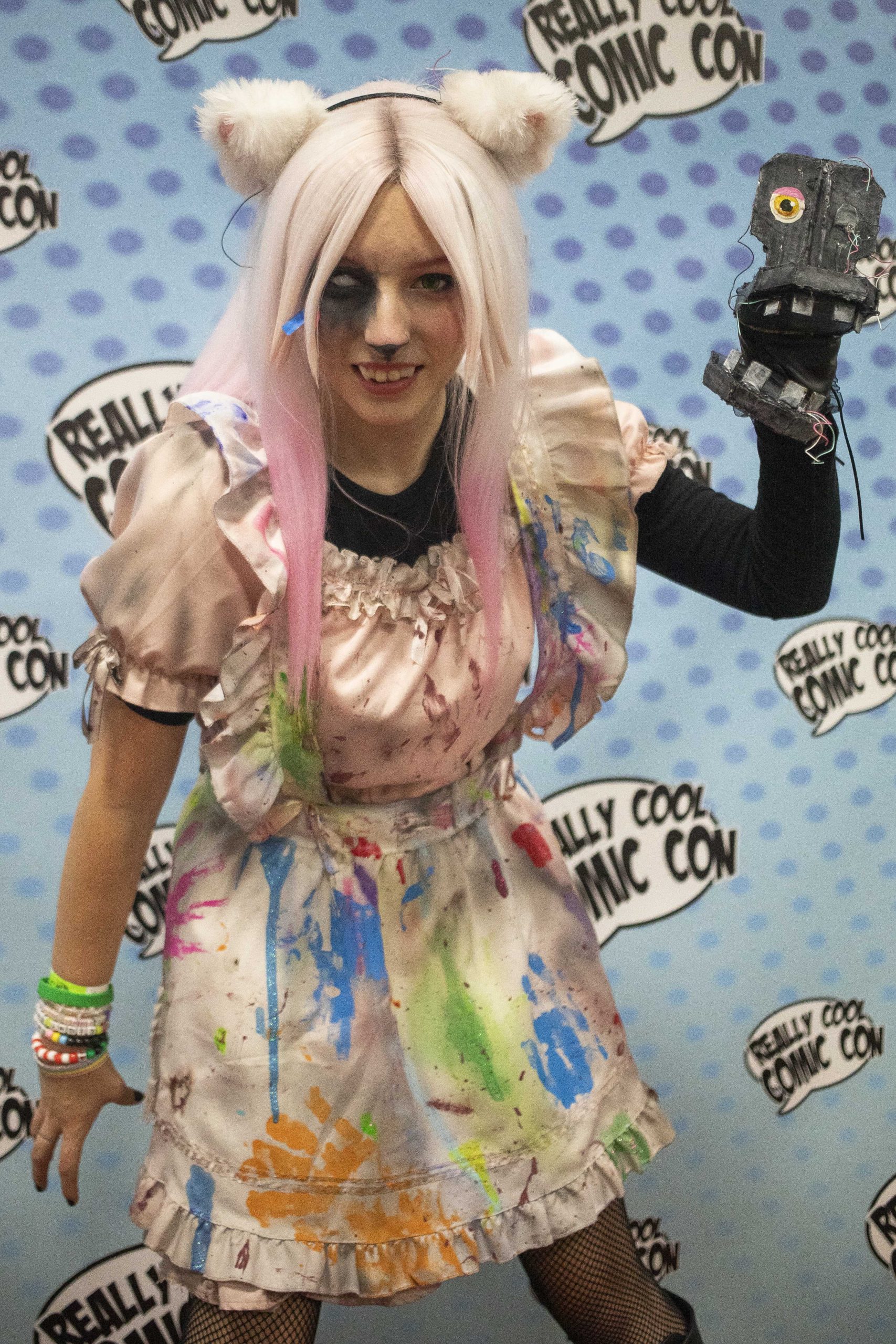 Hannah Juliano cosplays as Mangle from “Five Nights at Freddy’s” during Really Cool Comic Con on Sunday, Aug. 6, 2023, at the Dort Financial Center in Flint.