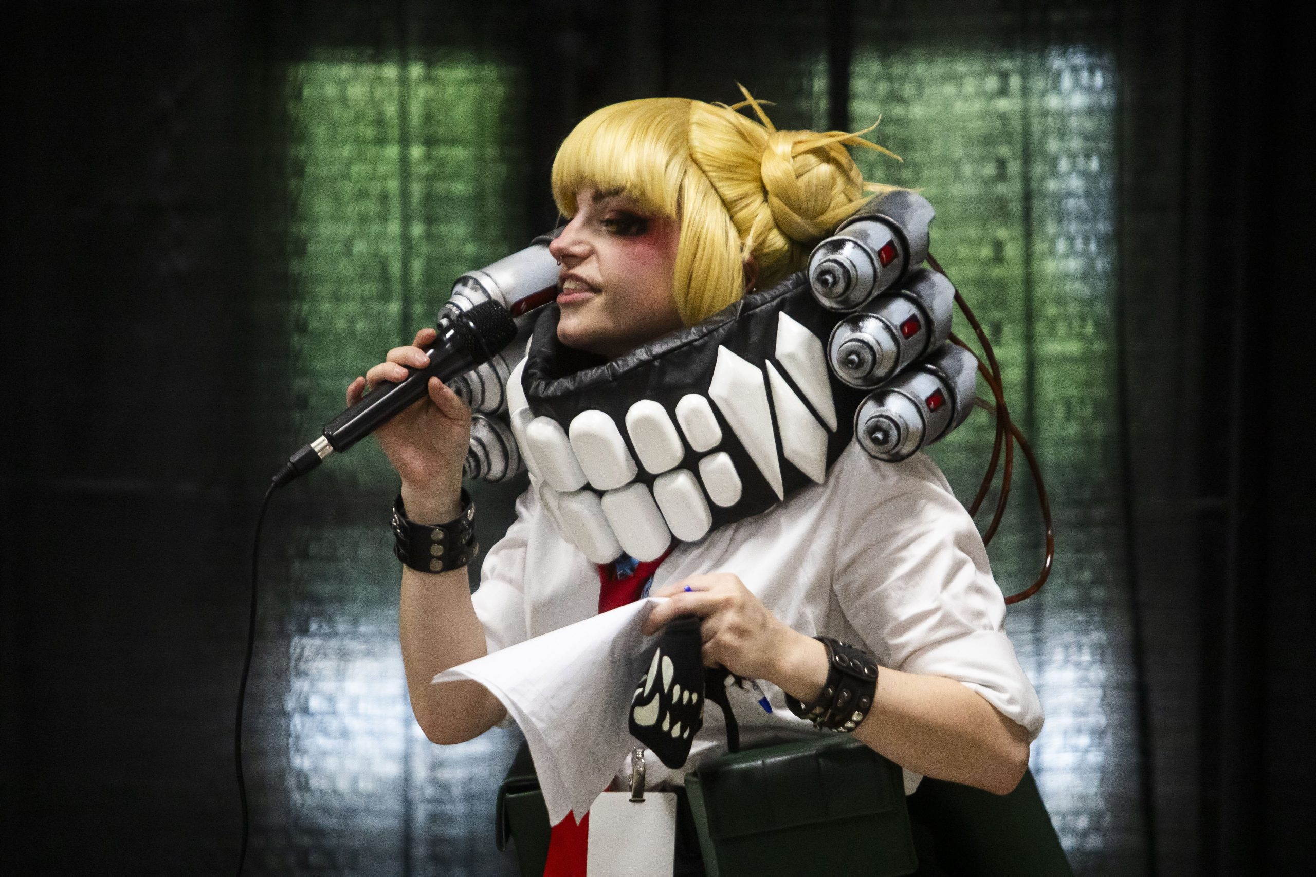 Winners are announced for a cosplay contest during Really Cool Comic Con on Sunday, Aug. 6, 2023, at the Dort Financial Center in Flint.
