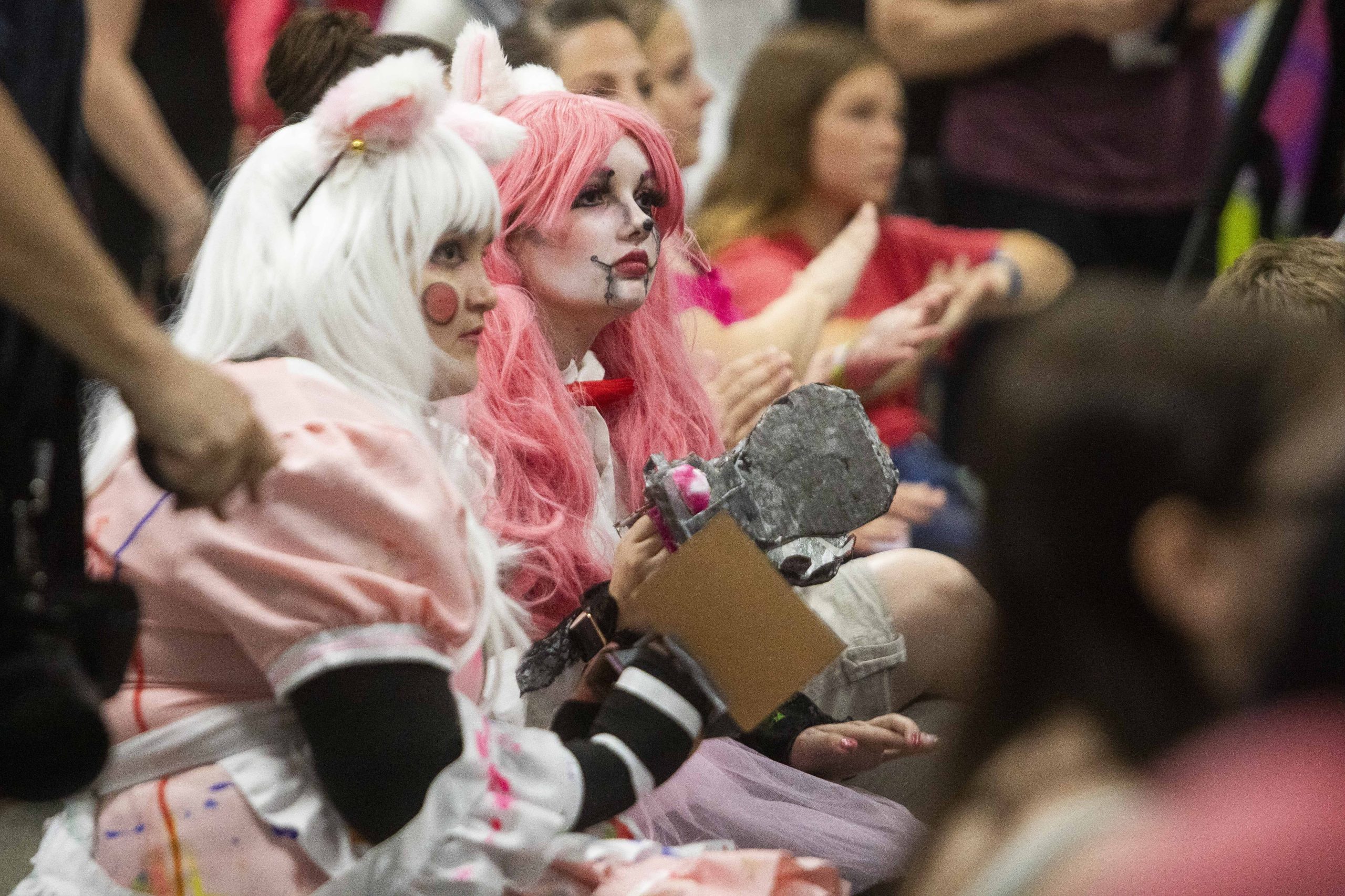 Winners are announced for a cosplay contest during Really Cool Comic Con on Sunday, Aug. 6, 2023, at the Dort Financial Center in Flint.