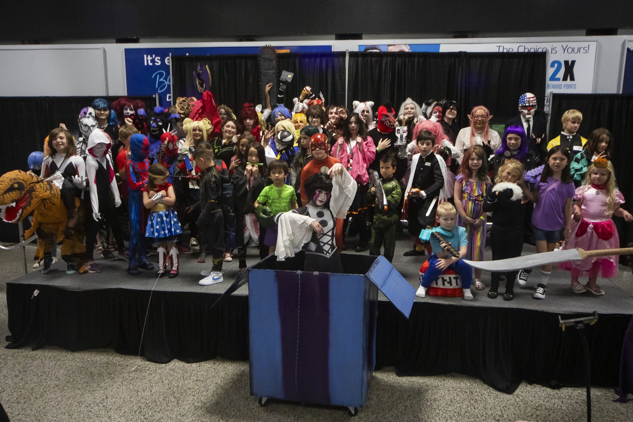 Winners are announced for a cosplay contest during Really Cool Comic Con on Sunday, Aug. 6, 2023, at the Dort Financial Center in Flint.
