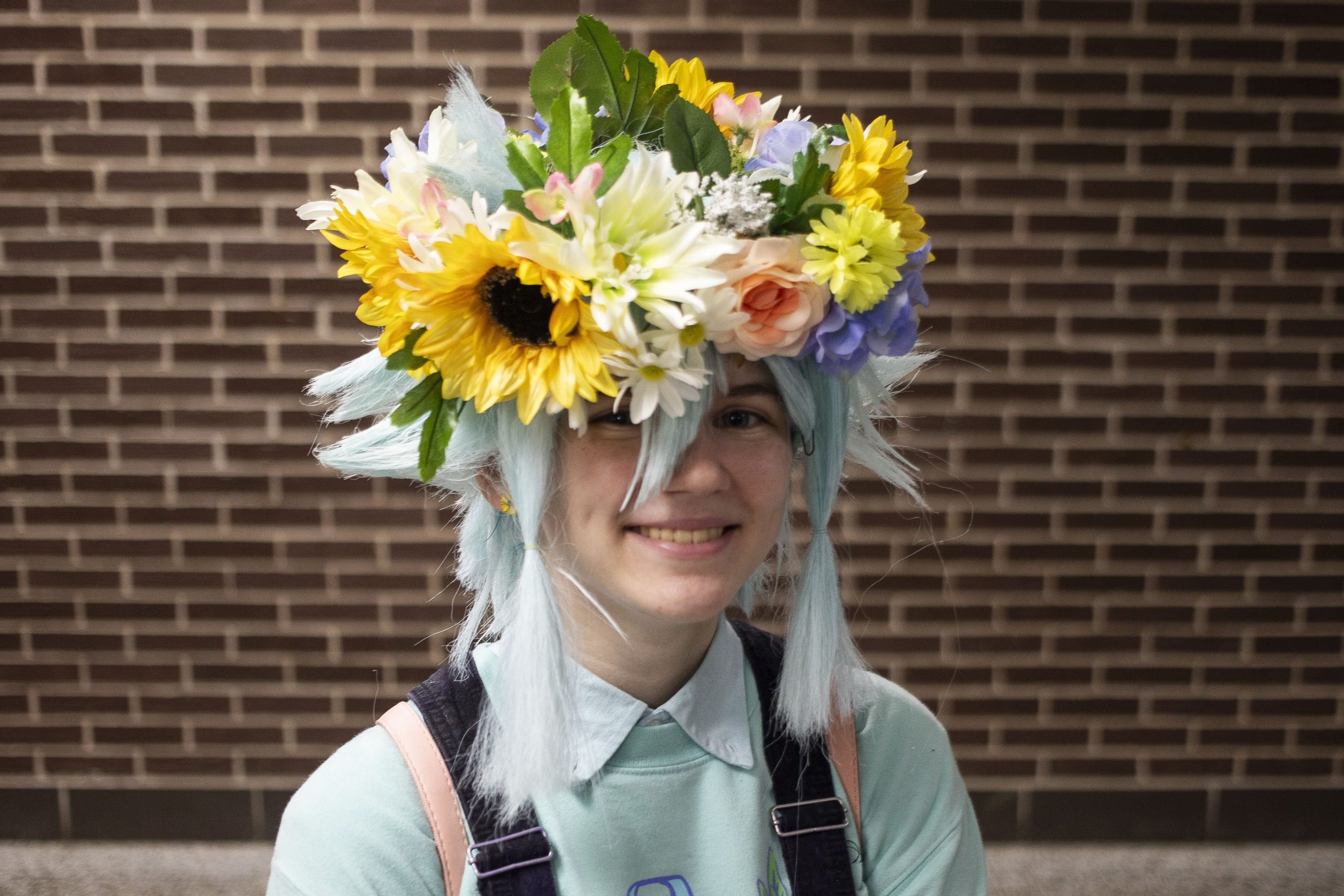 Emma Layman cosplays as Basil from “Omori” during Really Cool Comic Con on Sunday, Aug. 6, 2023, at the Dort Financial Center in Flint.
