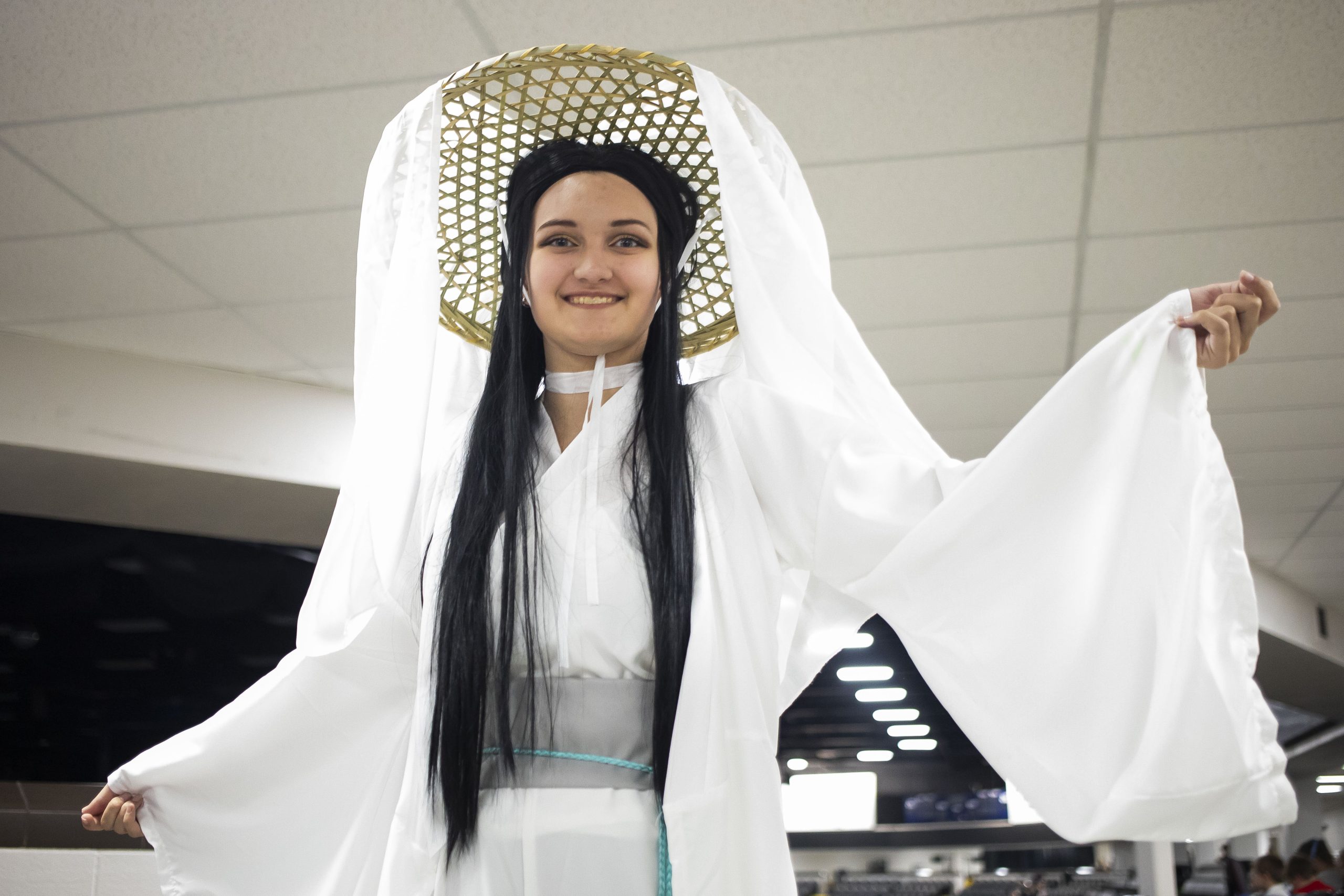 Vera Wallace cosplays as Xie Lian from “Heaven Officials Blessing” during Really Cool Comic Con on Sunday, Aug. 6, 2023, at the Dort Financial Center in Flint.
