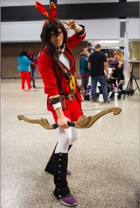 Jaelynne Wolfe cosplays as Amber from “Genshin Impact” during Really Cool Comic Con on Sunday, Aug. 6, 2023, at the Dort Financial Center in Flint.
