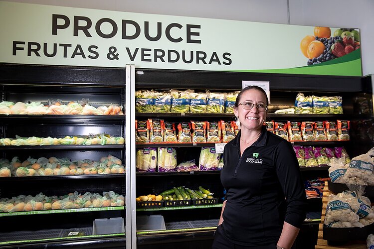 Alma-Jean Fossel at the Community Food Club of Grand Rapids.
