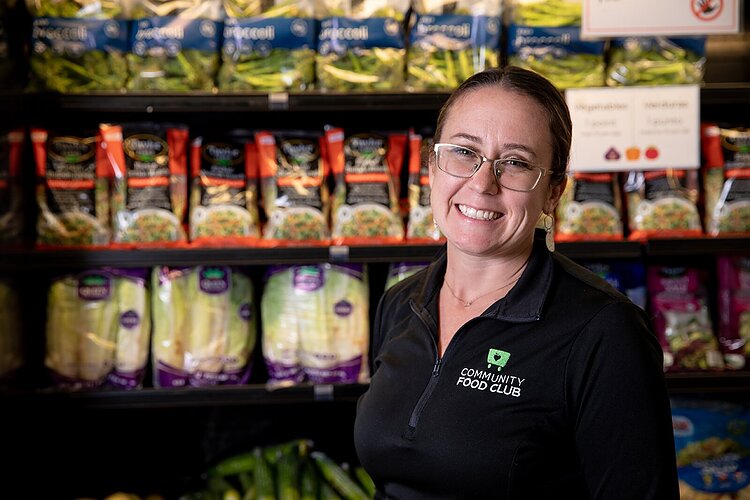 Alma-Jean Fossel at the Community Food Club of Grand Rapids.
