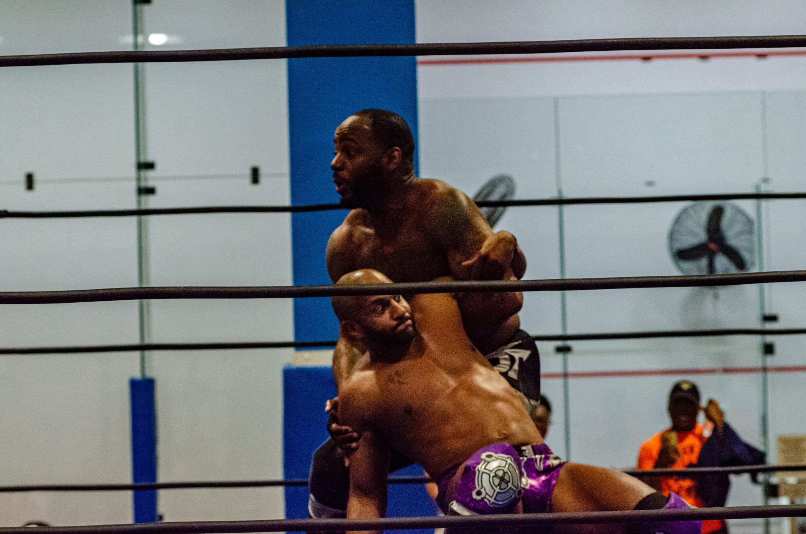 Pro-wrestlers pulled out all the stops for the 'Lockdown Pro Wrestling Fundraiser' at Sylvester Broome Empowerment Village on Thursday, July 13, 2023. (Rayford Gray | Flintside)