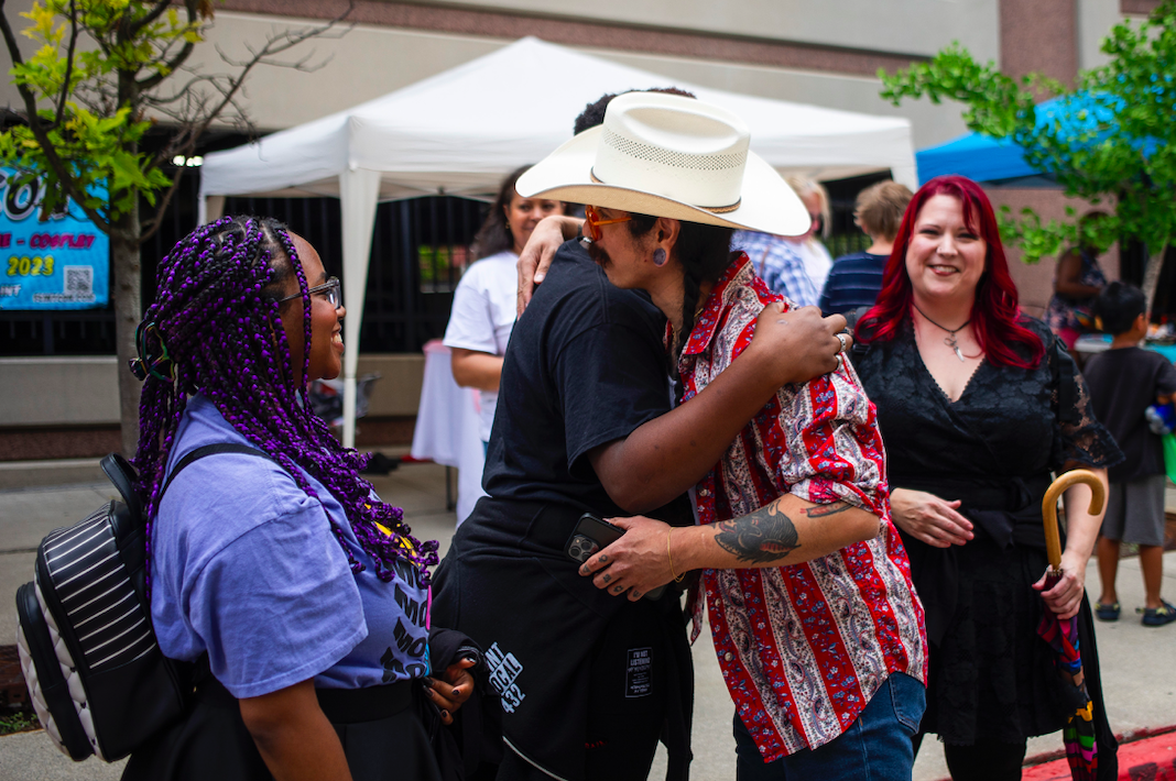 Hundreds of people gather in downtown Flint's Buckham Alley for Alley Fest on Saturday, July 8, 2023. (Katy Kildee | Flintside)