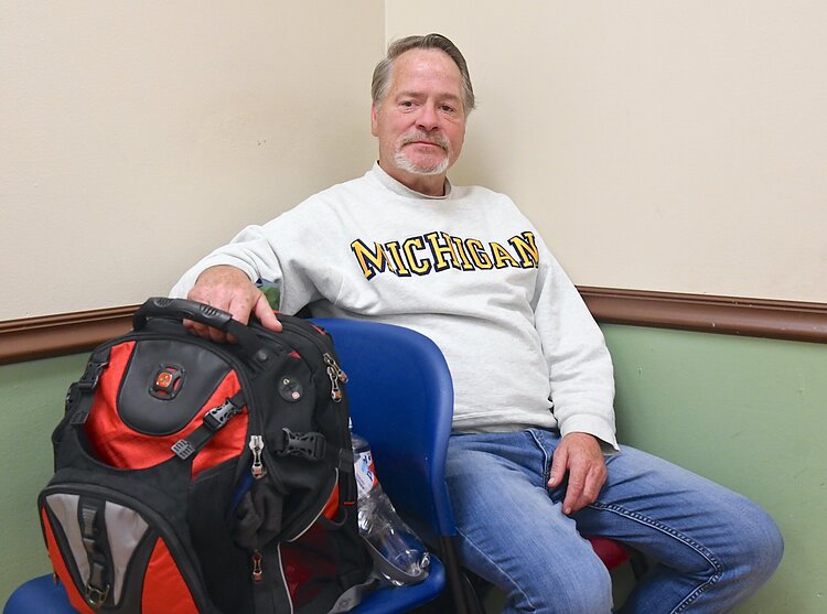 “I was born in upstate New York. I have lived in the Battle Creek area for 55 years. I fell on hard times and live on the street.” Kevin Robert O’Brien, 59.
