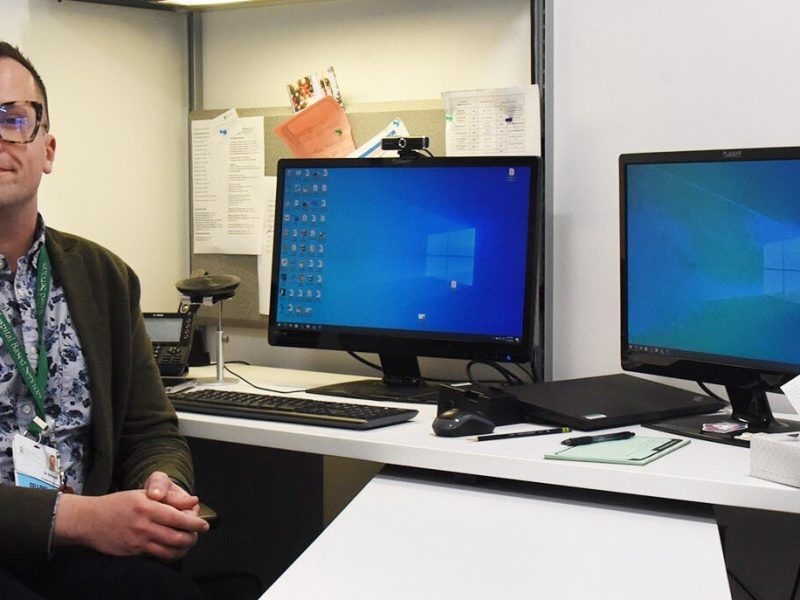 Dr. Kellen Stilwell conducts telepsychiatry sessions with rural Michigan children and adolescents.