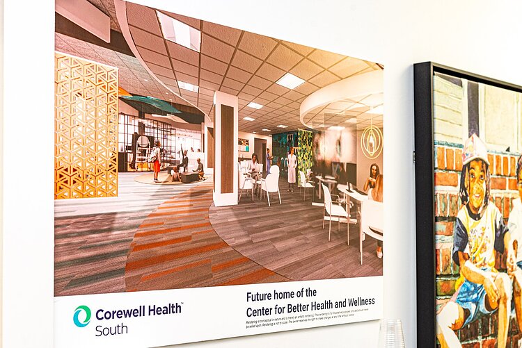 Plans for the future home of the Center for Better Health and Wellness.
