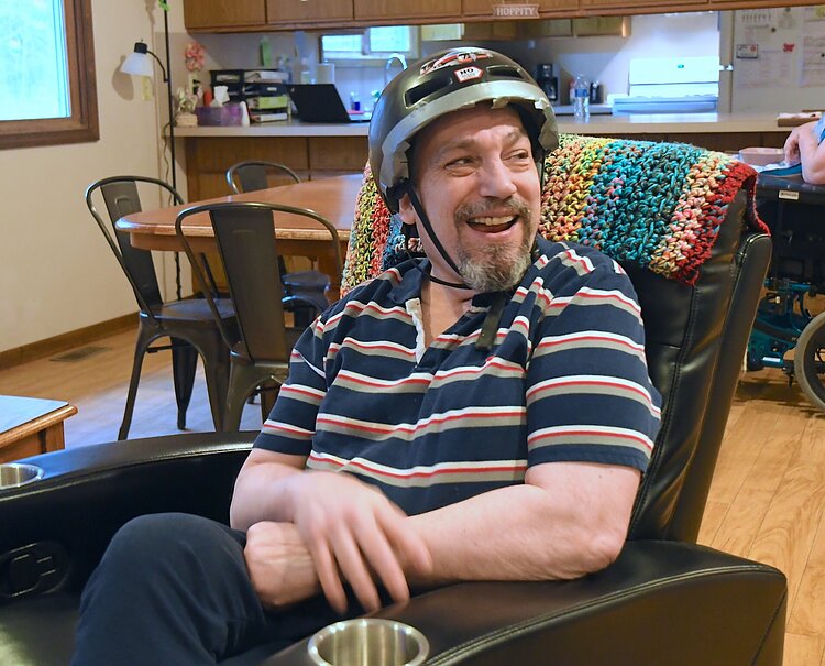 Chris Palmer is a resident of an adult foster home in Allegan.
